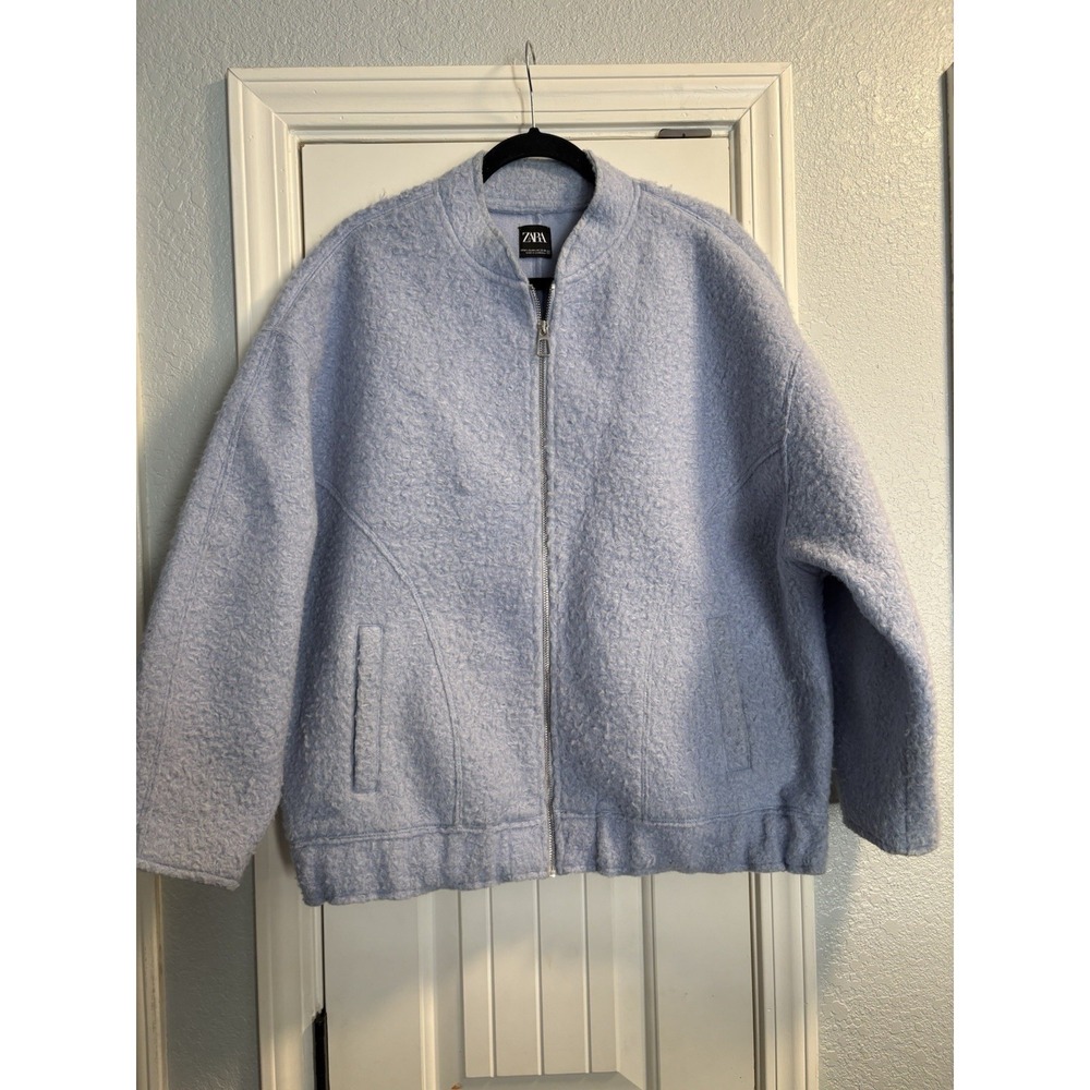 Zara Light Blue Bomber Jacket